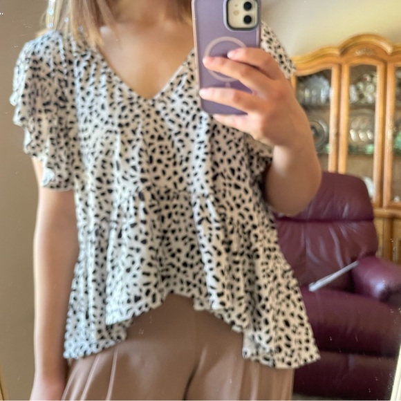 Alter’d State polka dot flowy top - Picture 2 of 6